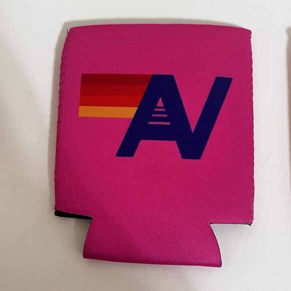 Aviator Nation Koozie Can Coolers Sleeves Lot of 2 Pink Tiger Orange La Jolla CA - Picture 5 of 6